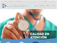 Tablet Screenshot of clinicaalergia.com.mx